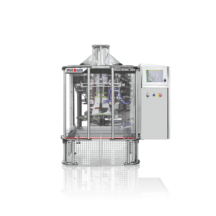 Vertical packaging machine outlet