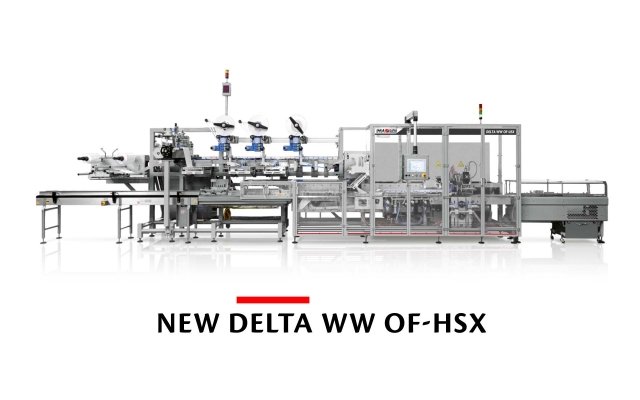 Ima Ilapak Delta WW OF HSX horizontal flow wrap packaging machinery for wet wipes in gusseted horizontal pillow bag